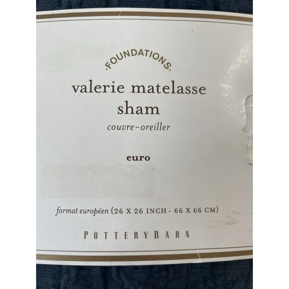 NIP Pottery Barn Valerie Matelassé Euro Sham 26x26